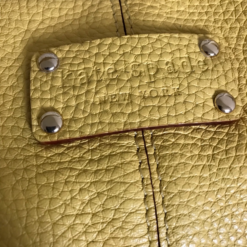 Kate Spade Yellow Tote Leather Tote Handbag Bag - Picture 2 of 8